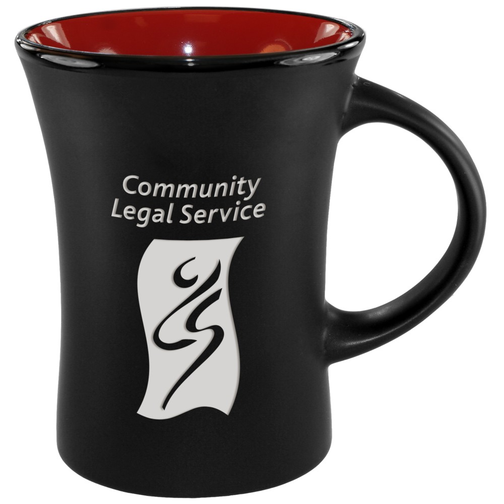Slim Mug Two-Tone Matte - Red Custom Imprinted Slim Mug Two-Tone Matte - Red Custom Imprinted