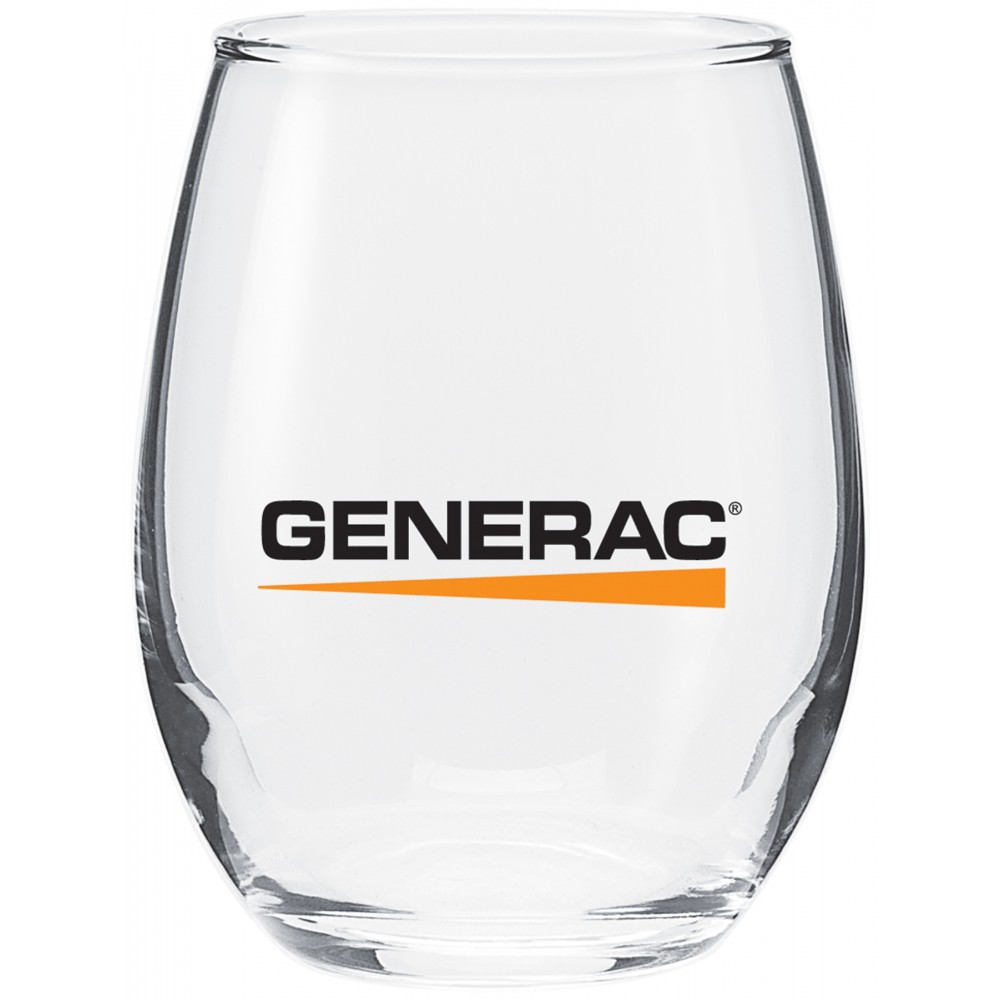 Personalized 9 oz Perfection Stemless Wine Taster Glass (Clear)