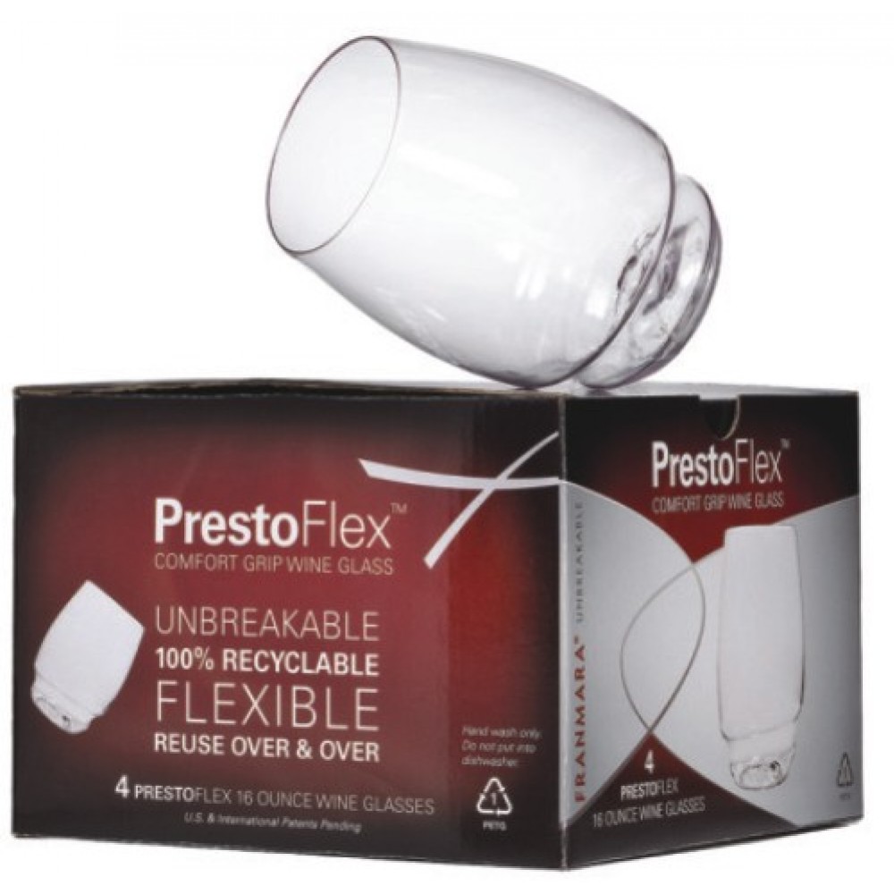 16 Oz. PrestoFlex Stemless Wine Glass (Set of 4) with Logo 16 Oz. PrestoFlex Stemless Wine Glass (Set of 4) with Logo