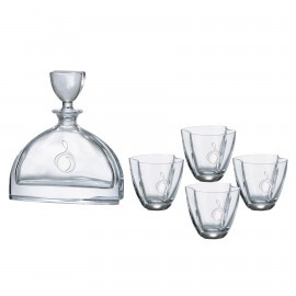 Promotional Nemo Decanter (24 oz.) with Four Matching (10.75 oz.) Nemo Rocks Glasses (5 Piece Set)  Promotional Nemo Decanter (24 oz.) with Four Matching (10.75 oz.) Nemo Rocks Glasses (5 Piece Set)