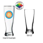 Logo Branded 9oz Clear Pilsner Beer Sampler Glass - Dishwasher Resistant - Precision Spot Color