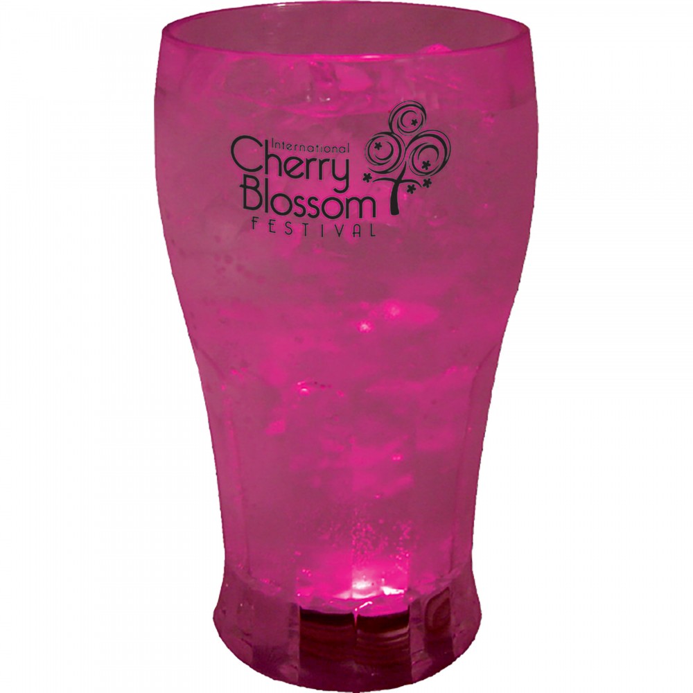 Personalized 12 Oz. Plastic LightUp Soda Fountain Glass