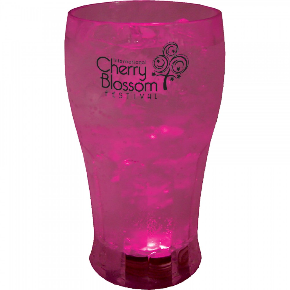 Personalized 12 Oz. Plastic Light-Up Soda Fountain Glass