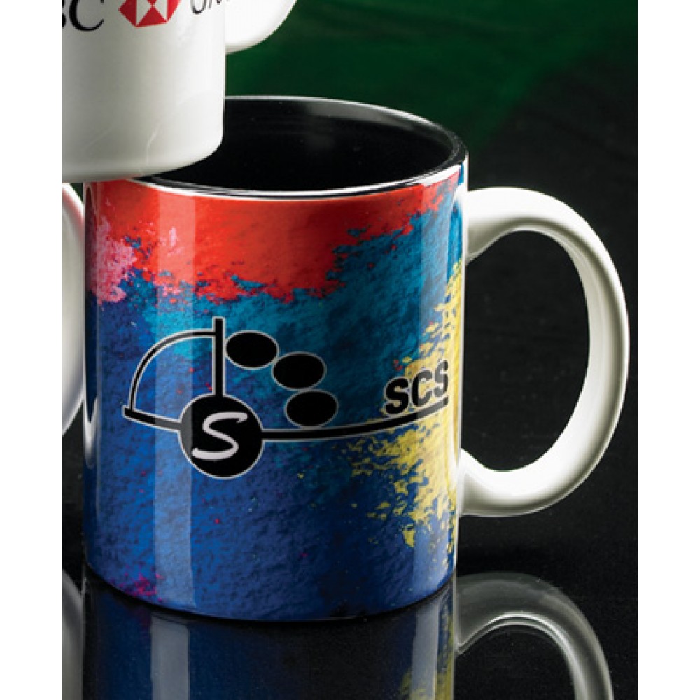 Sublimated Two-Tone Mug Black Inside (11 Oz.) Custom Imprinted Sublimated Two-Tone Mug Black Inside (11 Oz.) Custom Imprinted