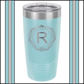 Custom Branded 20 oz Light Blue Stainless Steel Polar Camel Vacuum Insulated Tumbler