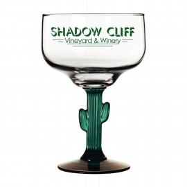 Logo Branded 12 oz. Cactus Margarita Glass