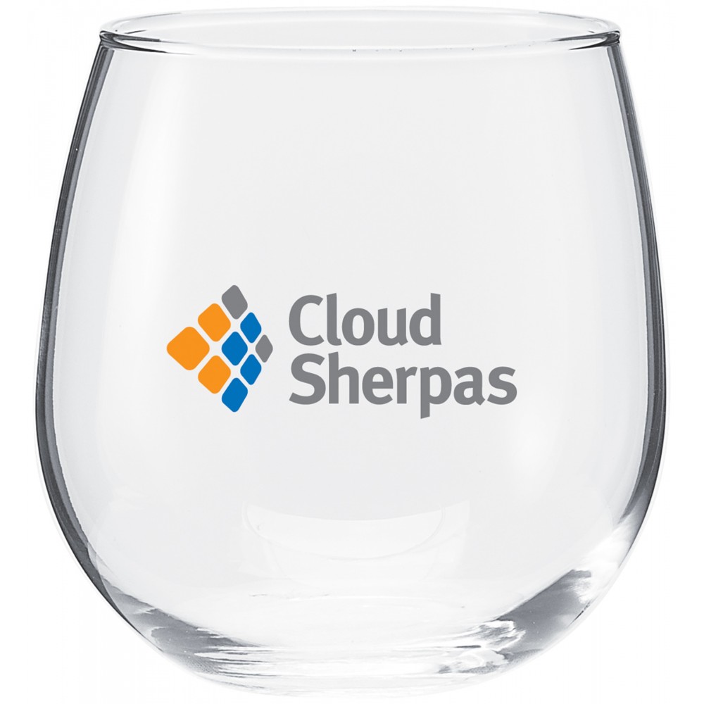 16.75oz Vina Stemless Red Wine Glass Logo Printed 16.75oz Vina Stemless Red Wine Glass Logo Printed