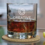 7.5 Oz. Aristocrat Whiskey Glass w/Laser Etched Logo Custom Imprinted