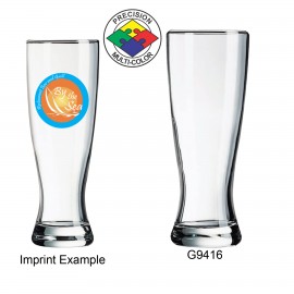 20 Oz. Clear Tall Pilsner Glass - Dishwasher Resistant - Precision Spot Color with Logo  20 Oz. Clear Tall Pilsner Glass - Dishwasher Resistant - Precision Spot Color with Logo