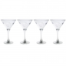 Customized 10 Oz. Set of Four Rothbury Martini Glasses