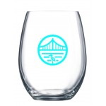 Personalized 14.75 oz. Allure Sheer Rim Stemless Wine Glass