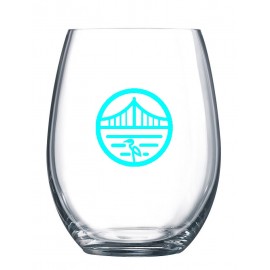 Personalized 14.75 oz. Allure Sheer Rim Stemless Wine Glass