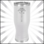 Logo Printed 20 oz White Stainless Steel Polar Camel Pilsner Vacuum Insulated Tumbler