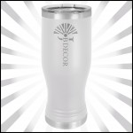 Logo Printed 20 oz White Stainless Steel Polar Camel Pilsner Vacuum Insulated Tumbler