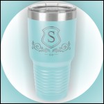 30 oz Light Blue Stainless Steel Polar Camel Vacuum Insulated Tumbler Logo Printed