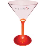 Personalized 7 Oz. Martini Glass w/ Light Up Contrast Standard Stem