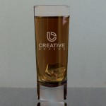 Finland Shot Glass w/Laser Etched Logo Custom Printed