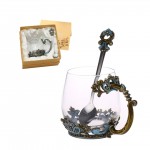 Promotional European Style Enamel Glass Tea Cup Gift Box