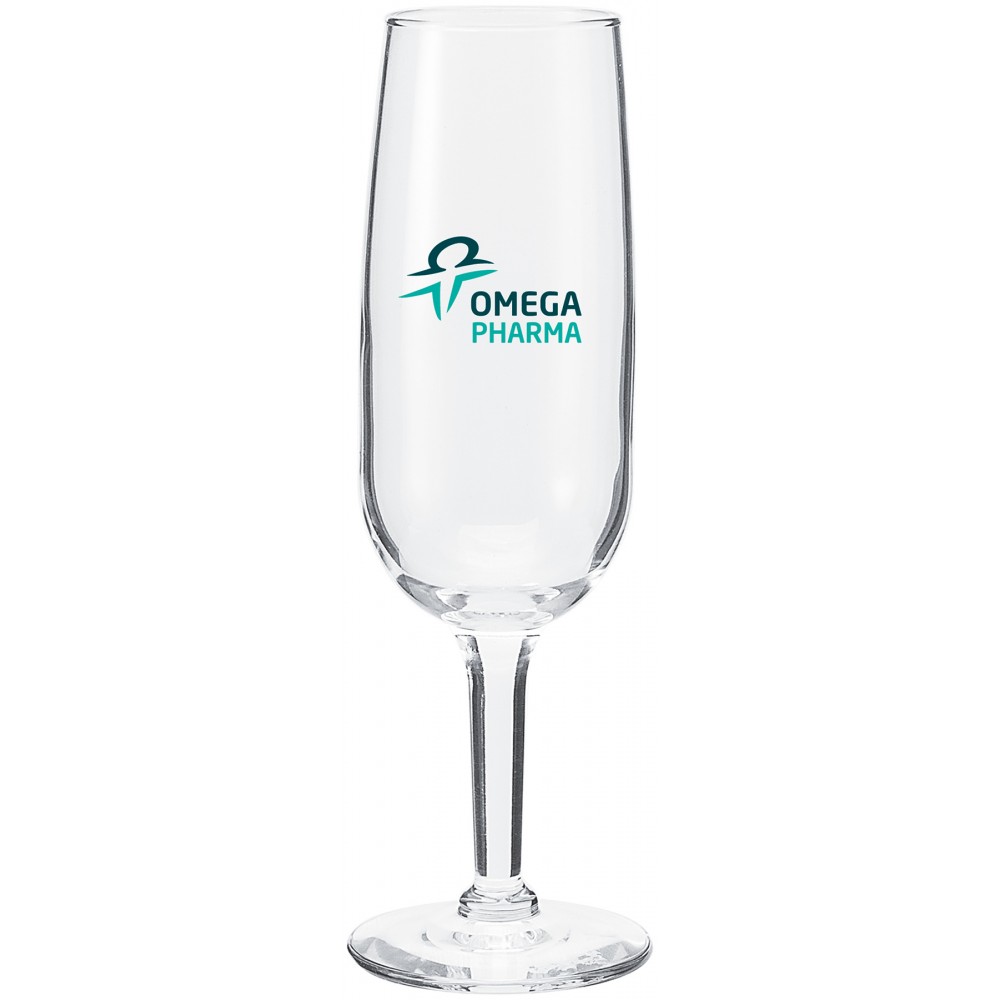 6.25oz Citation Flute Glass (Clear) Logo Printed 6.25oz Citation Flute Glass (Clear) Logo Printed