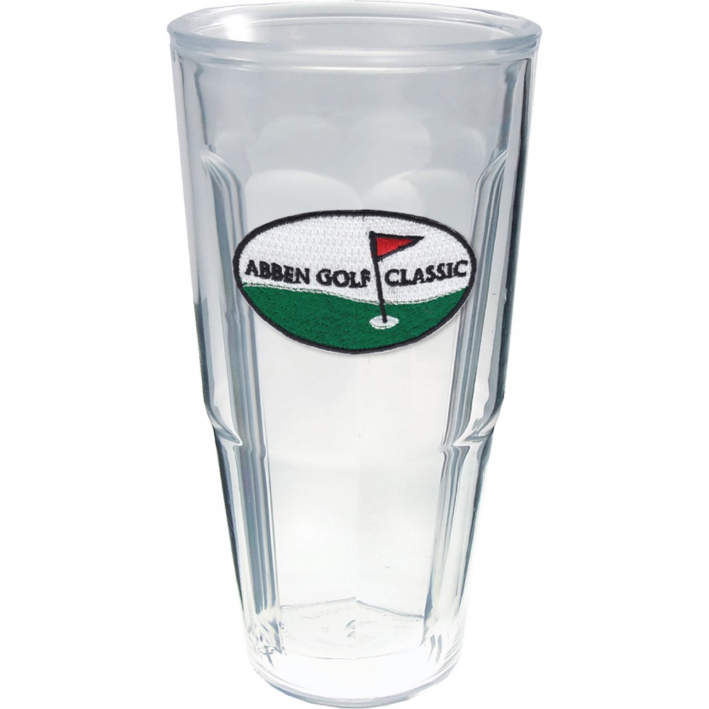 24 Oz. Double Wall Thermal Tumbler - Embroidered Emblem with Logo