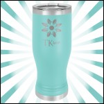 Custom Imprinted 20 oz Teal Stainless Steel Polar Camel Pilsner Vacuum Insulated Tumbler