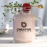 Custom Branded Mini Mason Jar Mug w/Screen Printed Logo