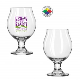 13oz Stemmed Belgian Beer Goblet - Dishwasher Resistant - Precision Spot Color with Logo