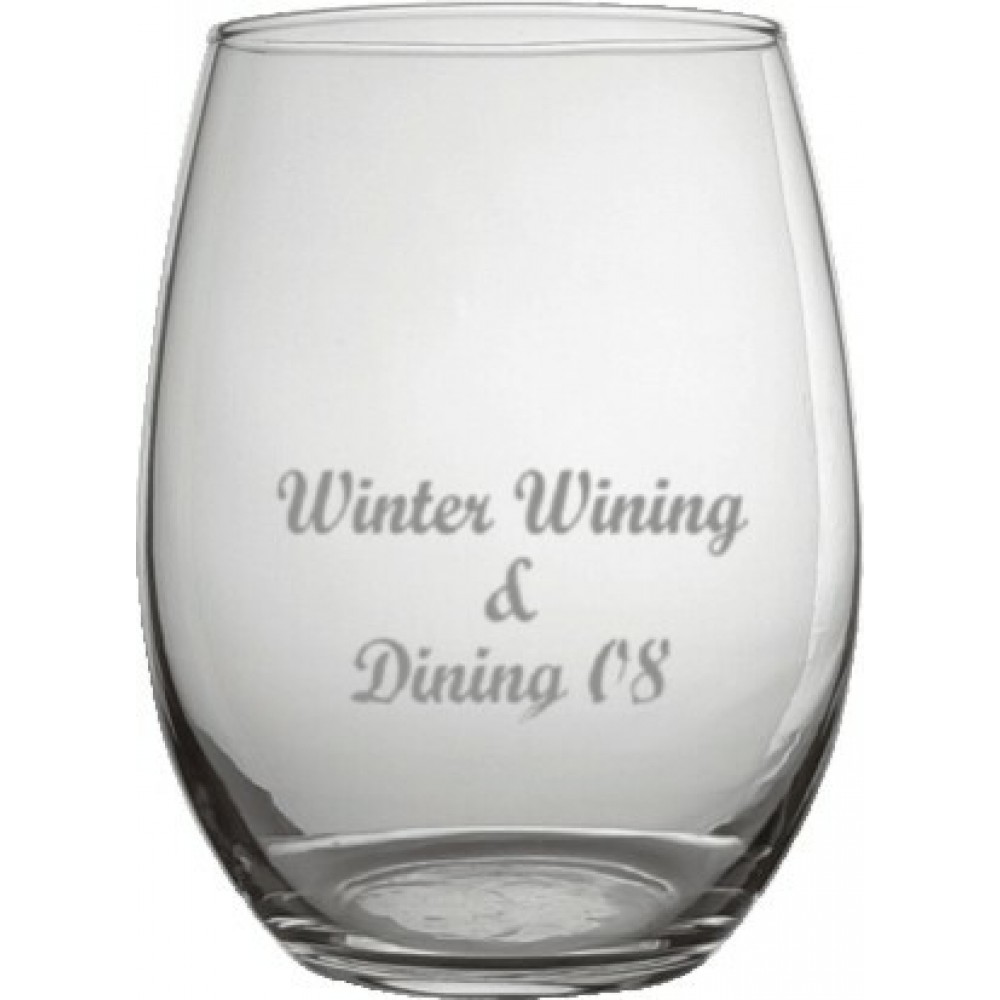 Customized 21 Oz. Stemless Red Wine Glass (Screen Printed)