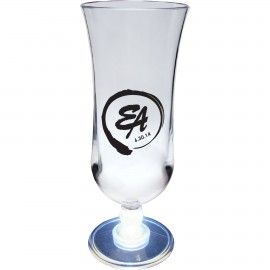 15 Oz. Hurricane Glass w/ Light Up Contrast Standard Stem with Logo