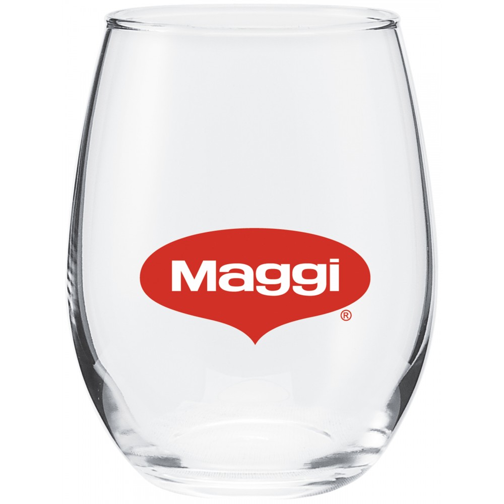15 oz Perfection Stemless Wine Glass (Clear) with Logo