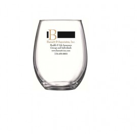 Logo Branded 15 Ounce Stemless Wine Glass