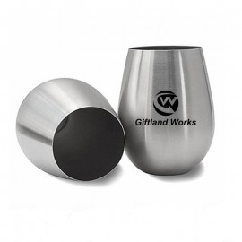 Single Layer Stainless Steel Wine Glass with Logo  Single Layer Stainless Steel Wine Glass with Logo