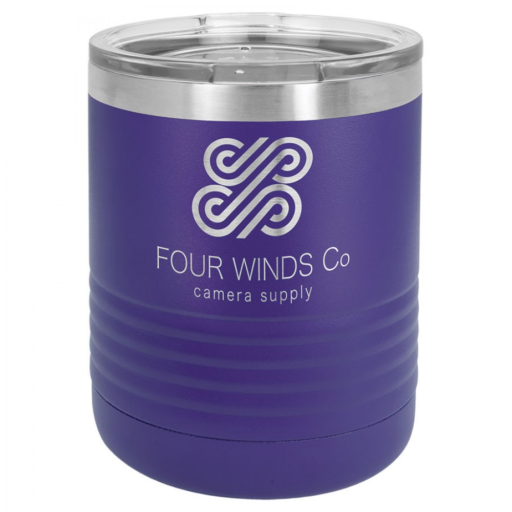 Custom Imprinted 10 oz Purple Stainless Steel Vacuum Insulated Ringneck Tumbler Custom Imprinted 10 oz Purple Stainless Steel Vacuum Insulated Ringneck Tumbler