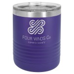 Custom Imprinted 10 oz Purple Stainless Steel Vacuum Insulated Ringneck Tumbler