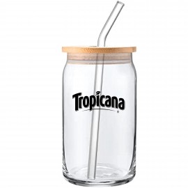 16 oz. Urban Beer Glass Tumbler with Straw with Logo  16 oz. Urban Beer Glass Tumbler with Straw with Logo