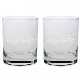 Customized Set of Two Skyline Classic Double Rocks Glass (14 Oz.)