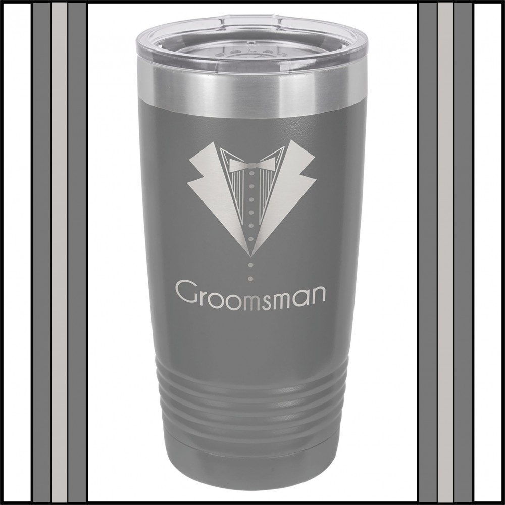 20 oz Gray Stainless Steel Polar Camel Vacuum Insulated Tumbler Logo Printed 20 oz Gray Stainless Steel Polar Camel Vacuum Insulated Tumbler Logo Printed