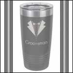 20 oz Gray Stainless Steel Polar Camel Vacuum Insulated Tumbler Logo Printed