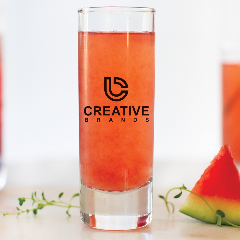 Logo Printed Shooter Shot Glass Glass w/Screen Printed Logo Logo Printed Shooter Shot Glass Glass w/Screen Printed Logo