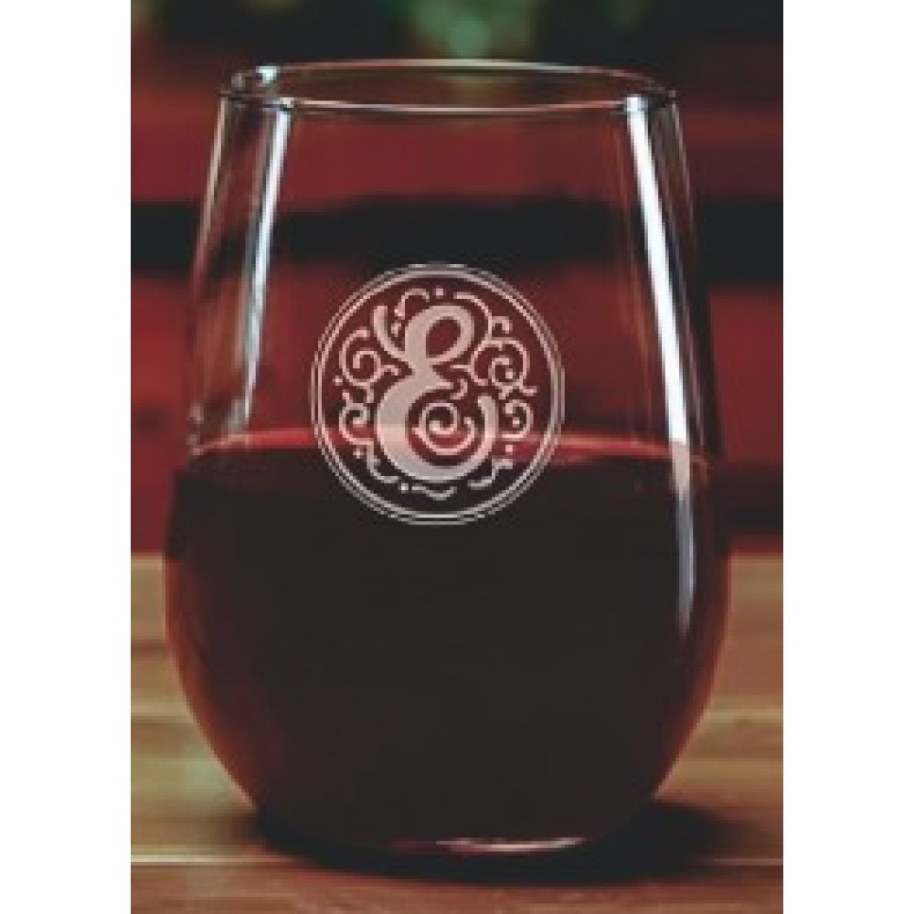 Logo Branded 17 Oz. Selection Stemless Tall Wine Glass (Set Of 2)