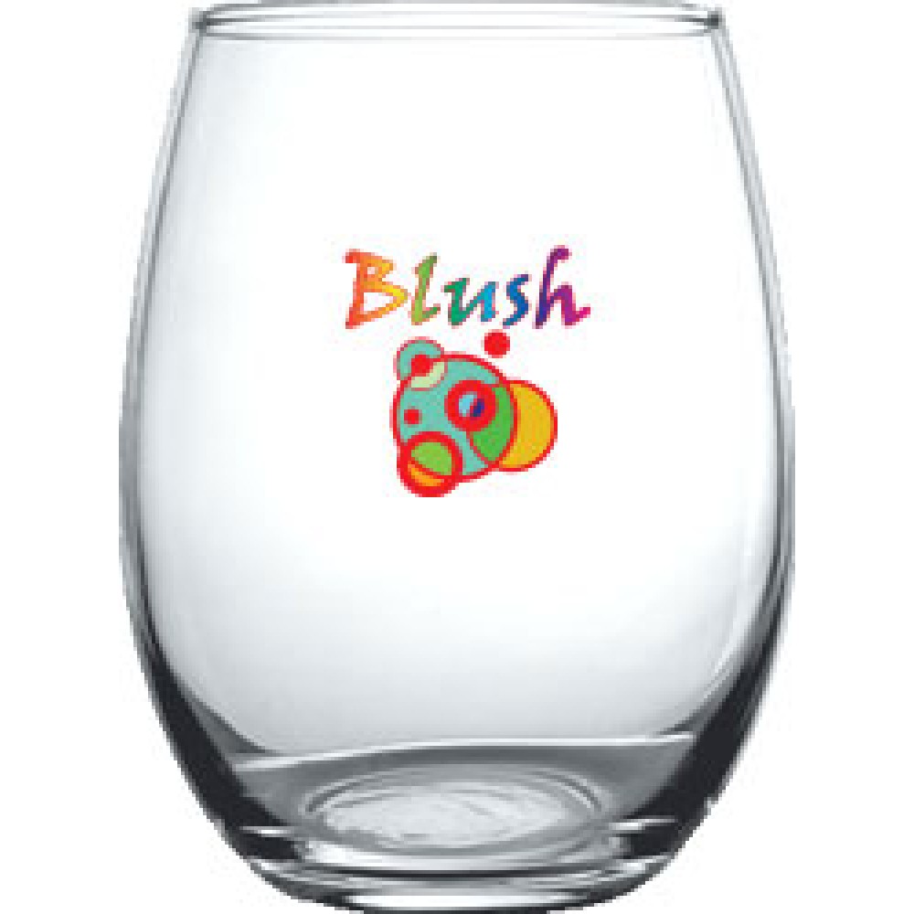 Custom 15 Oz. Stemless White Wine Glass (4 Color Process)