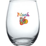 Custom 15 Oz. Stemless White Wine Glass (4 Color Process)