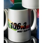Logo Printed Sublimated Two-Tone Mug Green Inside (15 Oz.)