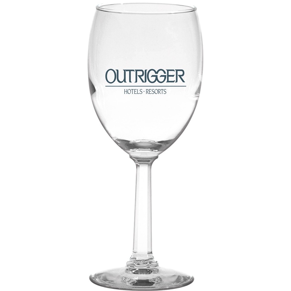 8 Oz. Napa Valley Optic Stem Wine Glass with Logo