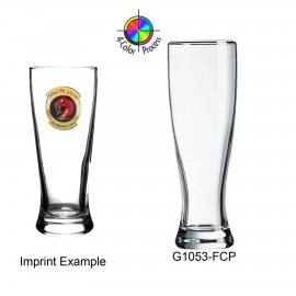 16 Oz. Clear Pilsner Glass (4 Color Process) with Logo  16 Oz. Clear Pilsner Glass (4 Color Process) with Logo