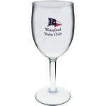 8 Oz. Plastic Wine Glass with Logo