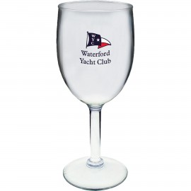 8 Oz. Plastic Wine Glass with Logo