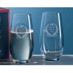 9 1/8 Oz. Riedel "O" Stemless Champagne Flutes (Set of 2) with Logo