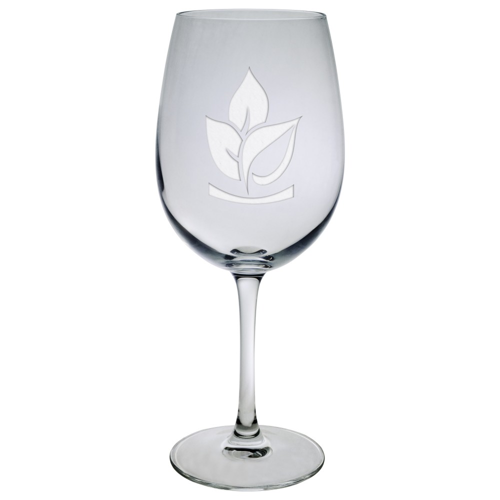 19.5 Oz. Afficianado Stemmed Wine Glass with Logo