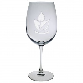 19.5 Oz. Afficianado Stemmed Wine Glass with Logo